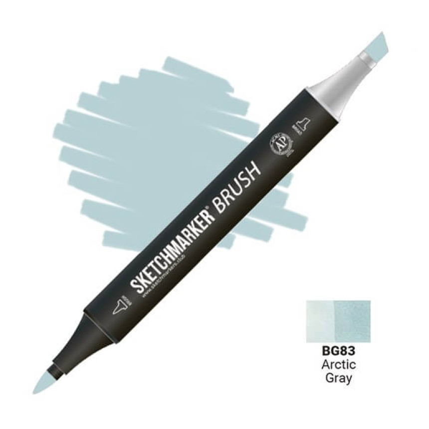 Маркер двухсторонний SKETCHMARKER Brush Арктический серый, SMB-BG83