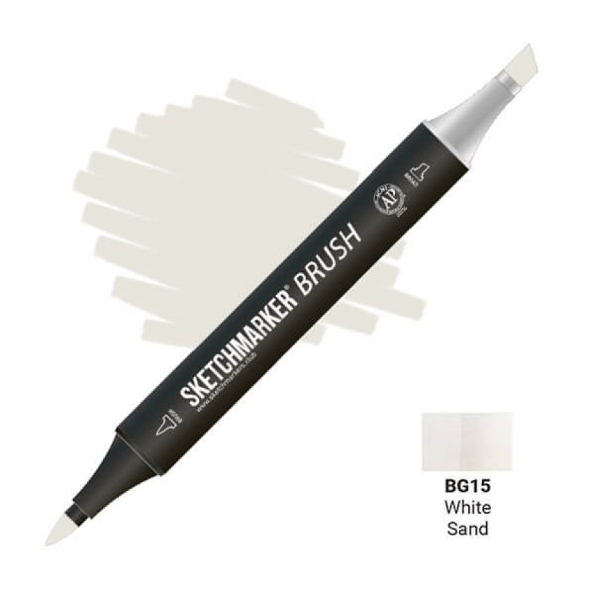 Маркер двосторонній SKETCHMARKER Brush Білий пісок, SMB-BG15