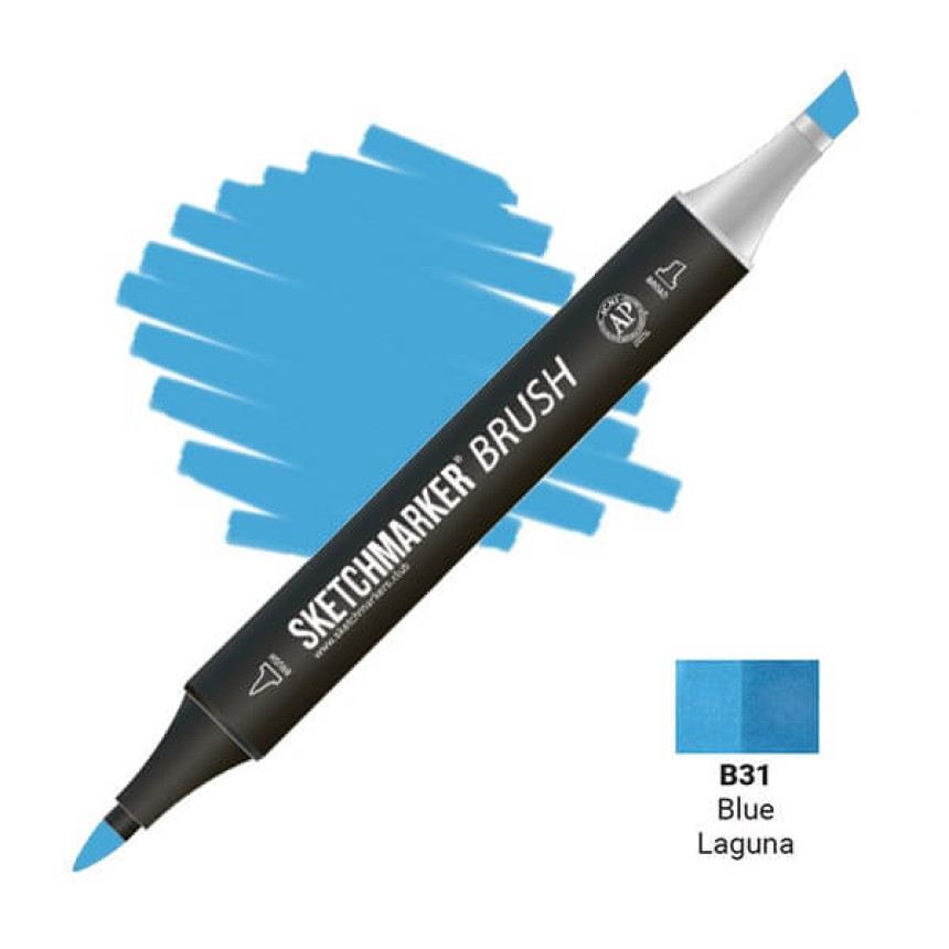 Маркер двосторонній SKETCHMARKER Brush Блакитна Лагуна, SMB-B31