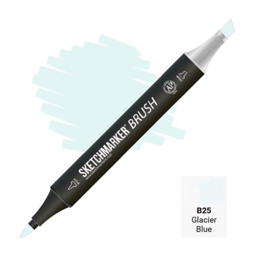 Маркер двосторонній SKETCHMARKER Brush Блакитний льодовик, SMB-B25