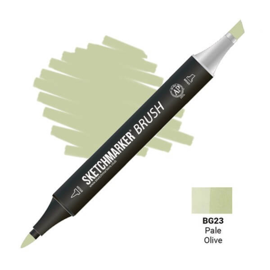 Маркер двосторонній SKETCHMARKER Brush Блідо-оливковий, SMB-BG23