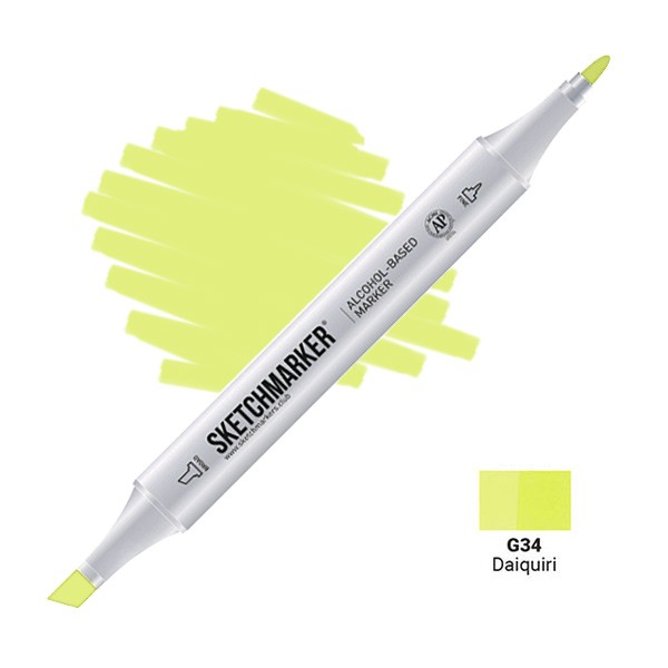 Маркер SKETCHMARKER, 2 пера: долото и тонкое, Daiquiri - Дайкири, SM-G34