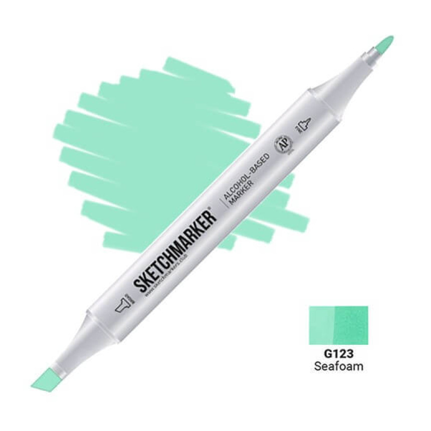 Маркер SKETCHMARKER, 2 пера: долото и тонкое, Seafoam - Морская пена, SM-G123