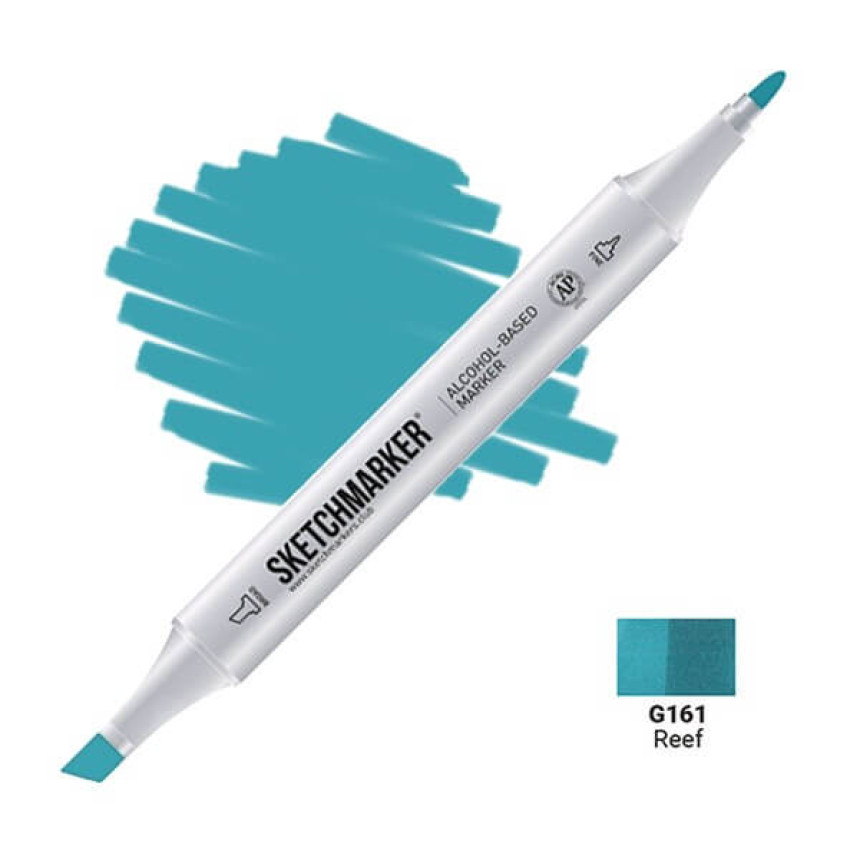 Маркер SKETCHMARKER, 2 пера: долото и тонкое, Reef - Риф, SM-G161