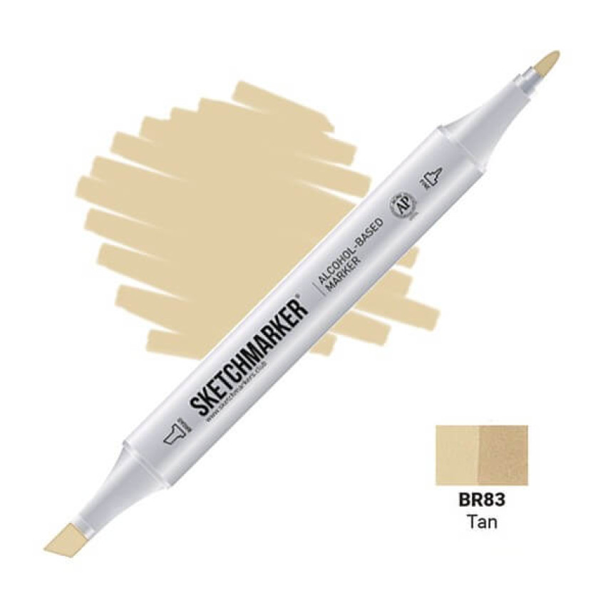 Маркер SKETCHMARKER, 2 пера: долото и тонкое, Tan - Смуглый, SM-BR83