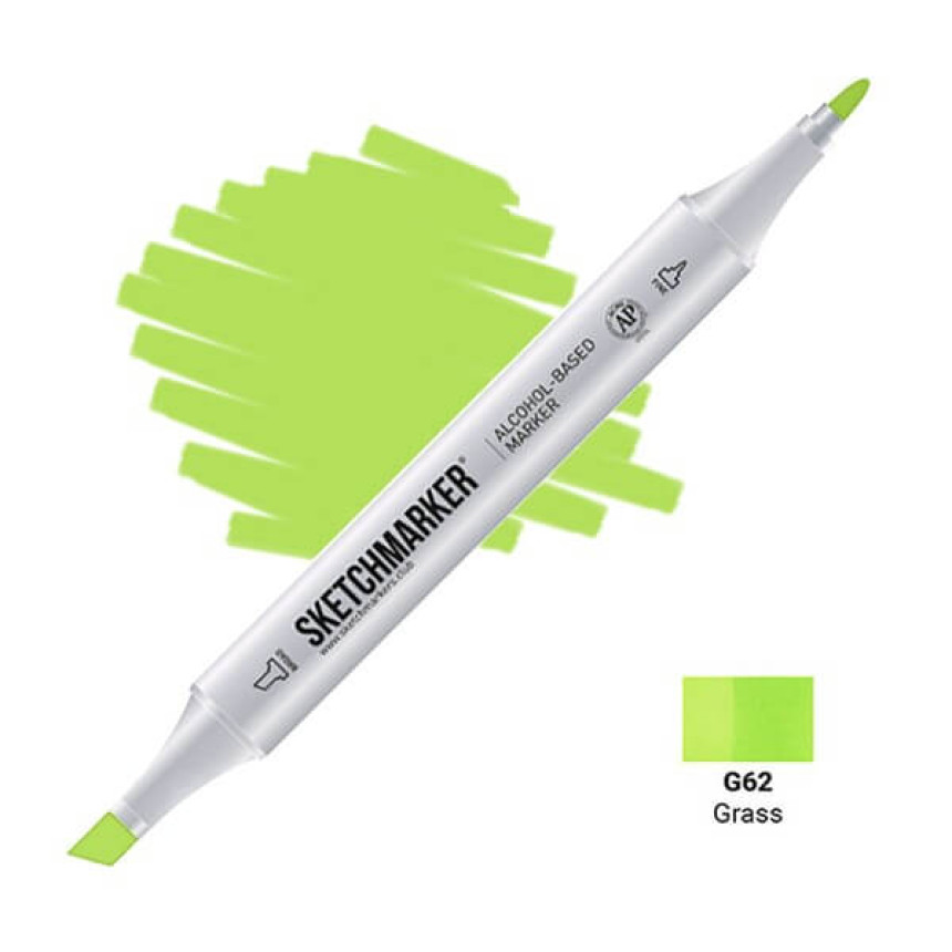 Маркер SKETCHMARKER, 2 пера: долото и тонкое, Grass - Трава, SM-G62
