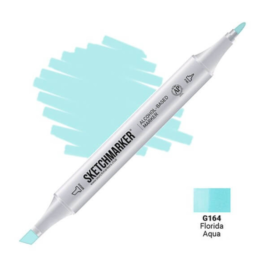 Маркер SKETCHMARKER, 2 пера: долото и тонкое, Florida Aqua - Флоридская вода, SM-G164