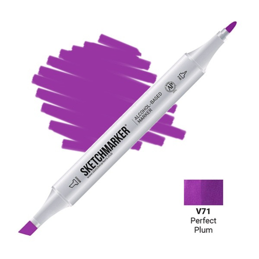 Маркер SKETCHMARKER, 2 пера: долото и тонкое, Perfect Plum - Идеальная слива, SM-V71