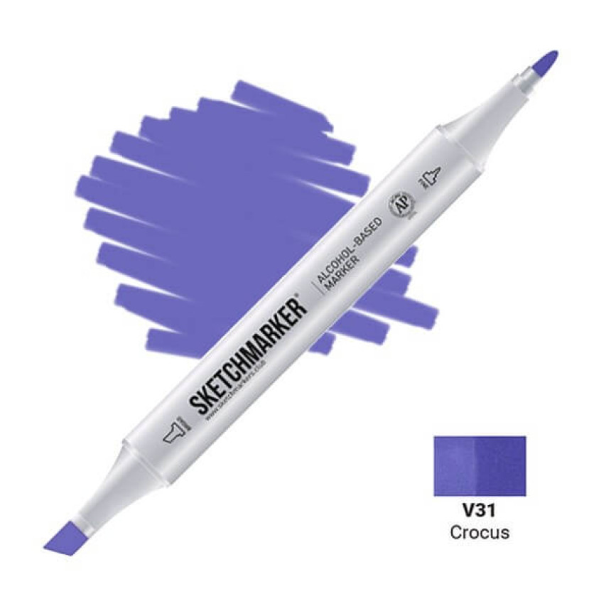Маркер SKETCHMARKER, 2 пера: долото и тонкое, Crocus - Крокус, SM-V31
