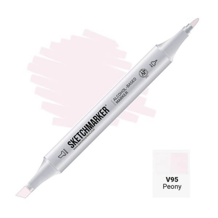 Маркер SKETCHMARKER, 2 пера: долото и тонкое, Peony - Пион, SM-V95