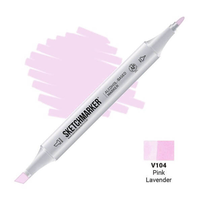 Маркер SKETCHMARKER, 2 пера: долото и тонкое, Pink Lavender - Розовая лаванда, SM-V104