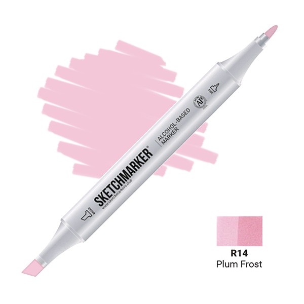 Маркер SKETCHMARKER, 2 пера: долото и тонкое, Plum Frost - Морозная слива, SM-R14