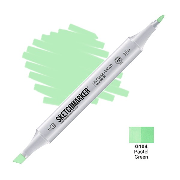 Маркер двосторонній SKETCHMARKER Пастельний зелений, SM-G104