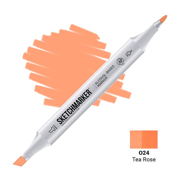 Маркер SKETCHMARKER, 2 пера: долото и тонкое, Tea Rose - Чайная Роза, SM-O24