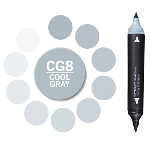 Маркер Chameleon - Cool Grey (холодний сірий), CG8 1