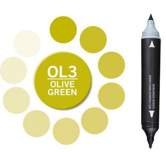 Маркер Chameleon - Olive Green (оливково-зелений), OL3 1