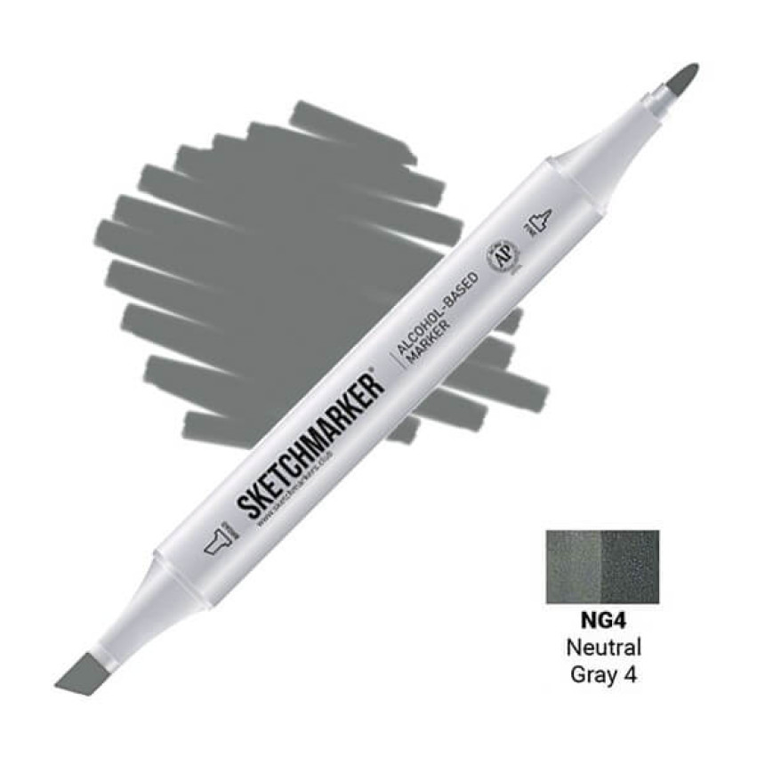 Маркер двосторонній SKETCHMARKER Нейтральний сірий 4, SM-NG4