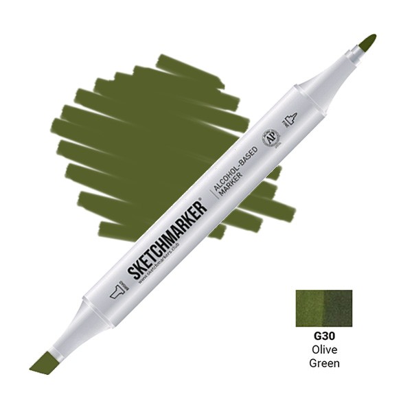Маркер двосторонній SKETCHMARKER Оливковий зелений, SM-G30