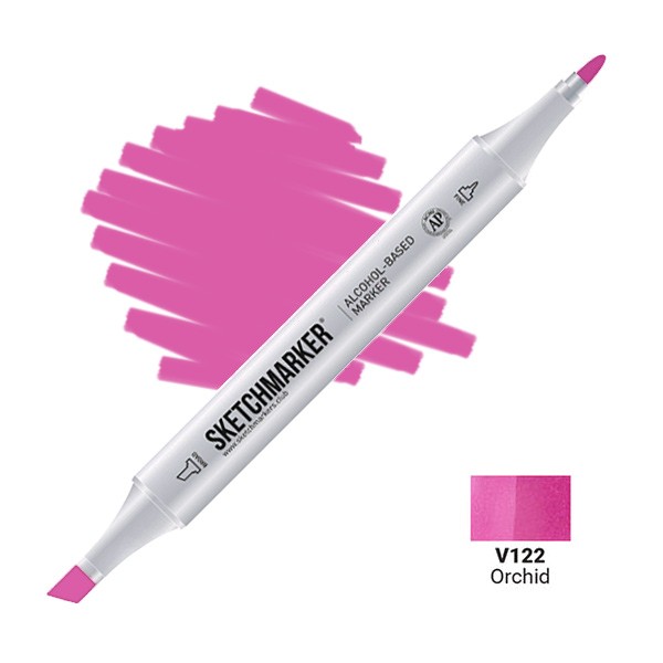 Маркер SKETCHMARKER, 2 пера: долото и тонкое, Orchid - Орхидея, SM-V122