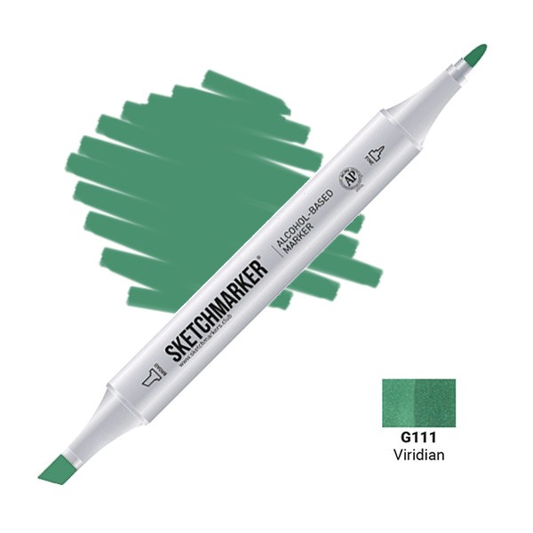 Маркер двосторонній SKETCHMARKER Блакитно-зелений, SM-G111