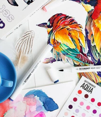 Маркер акварельний двосторонній SKETCHMARKER Aqua Pro Вершковий, SMA-BUTT 3