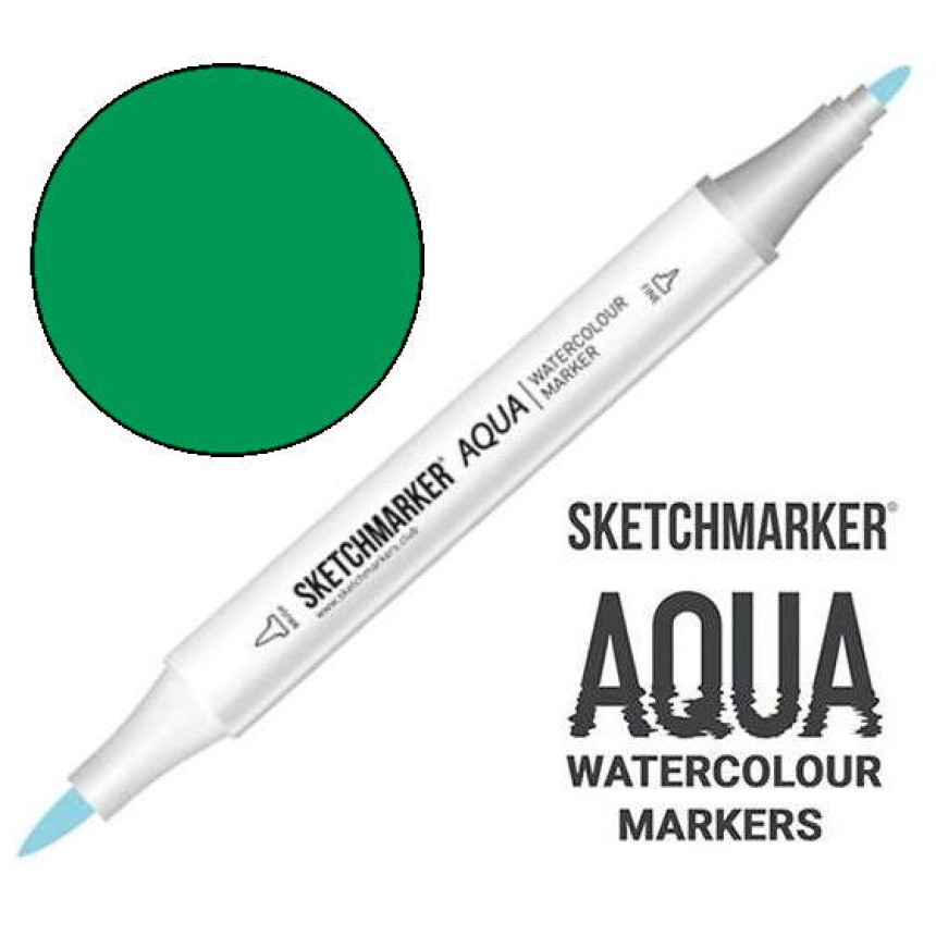 Маркер акварельний двосторонній SKETCHMARKER Aqua Pro Вірідіан, SMA-VIRID
