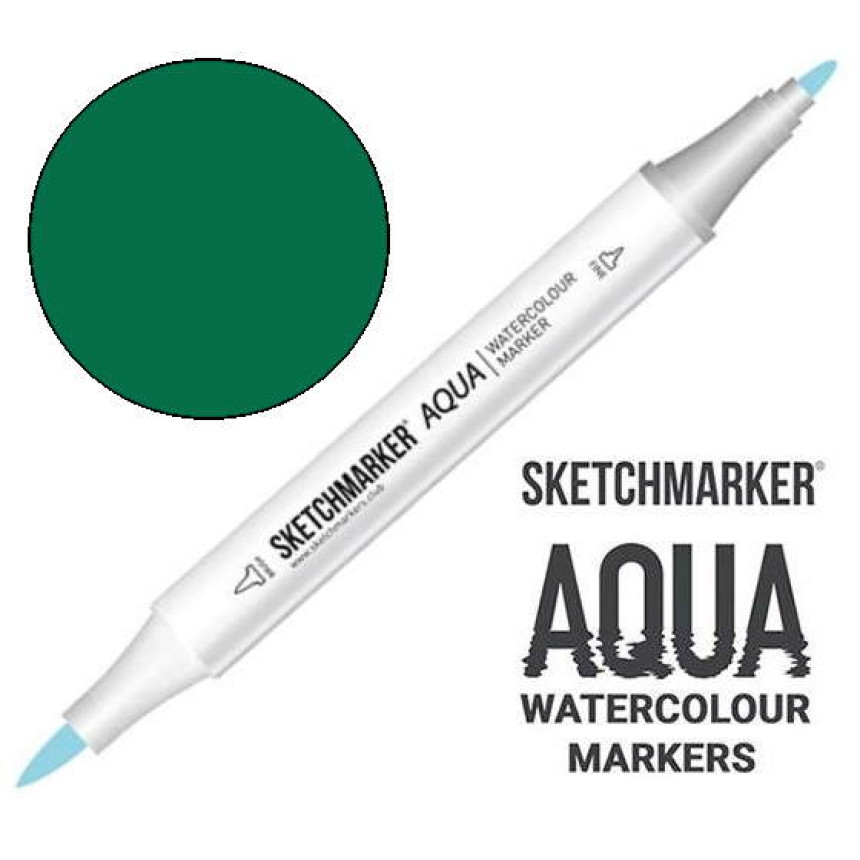 Маркер акварельный двухсторонний SKETCHMARKER Aqua Pro Зелёный свежий, SMA-FRGR