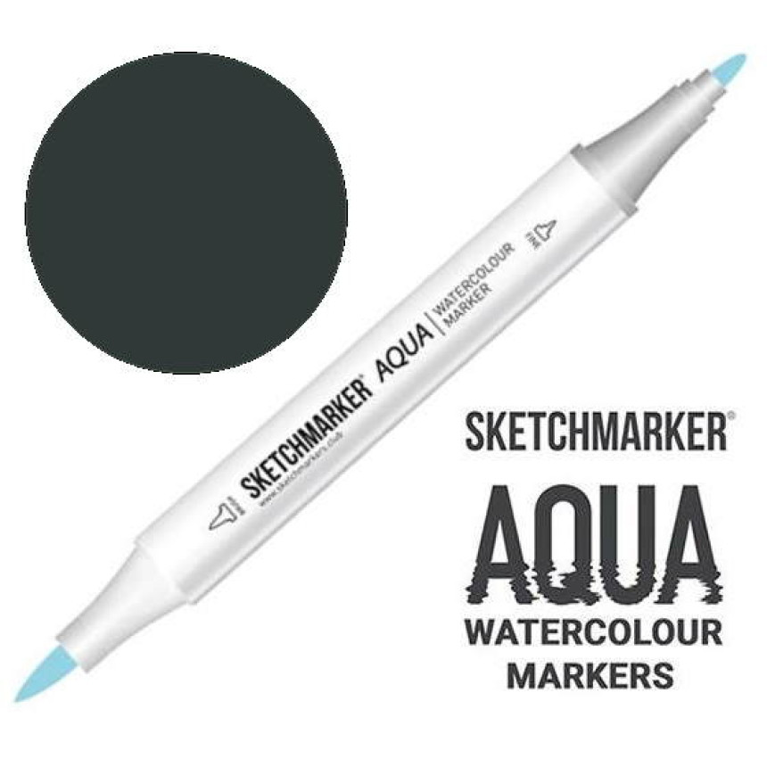 Маркер акварельний двосторонній SKETCHMARKER Aqua Pro Землянисто-зелений, SMA-GRGR