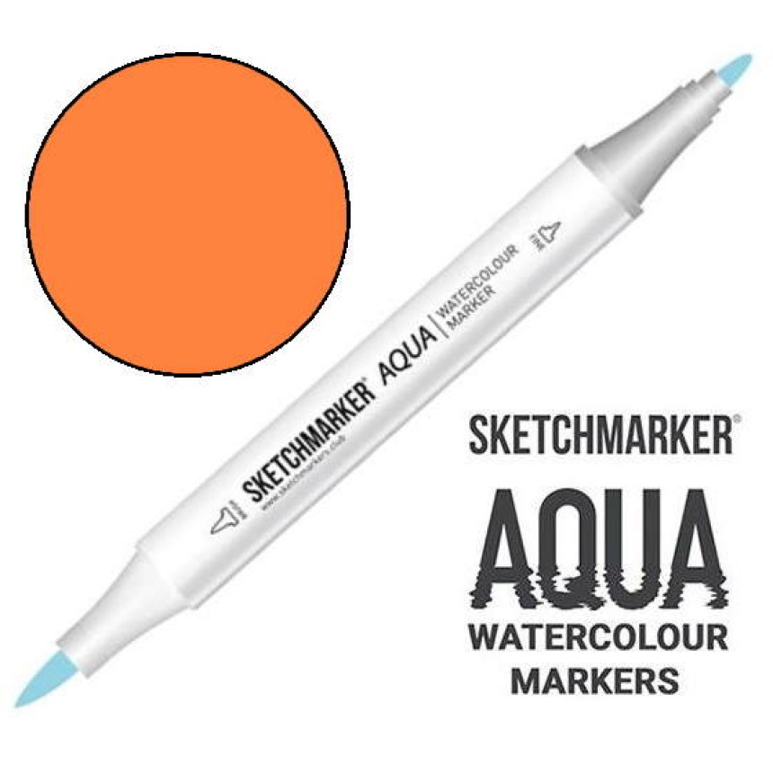 Маркер акварельный двухсторонний SKETCHMARKER Aqua Pro Оранжевый весенний, SMA-SPROR