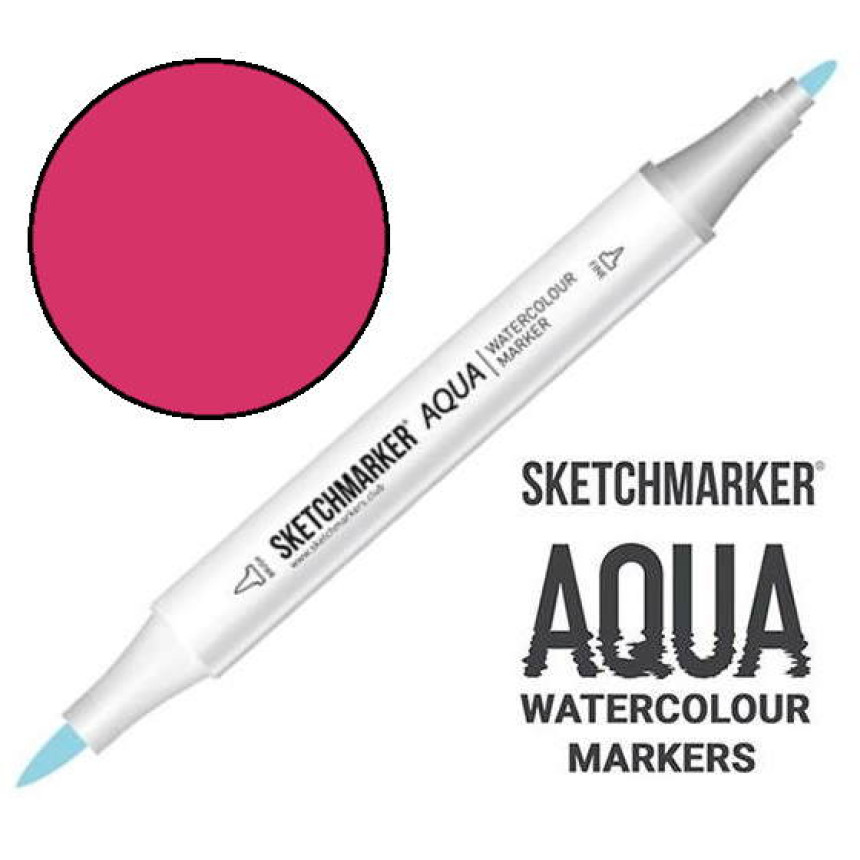Маркер акварельний двосторонній SKETCHMARKER Aqua Pro Рожевий темний, SMA-DPINK