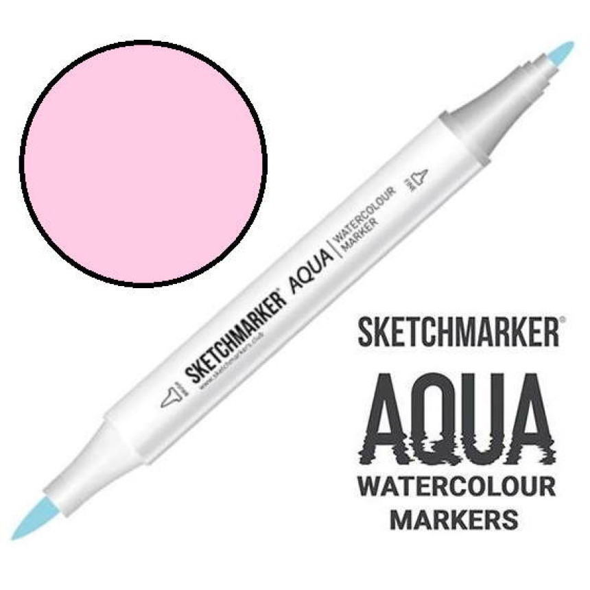 Маркер акварельний двосторонній SKETCHMARKER Aqua Pro Рожевий, SMA-PINKROSE