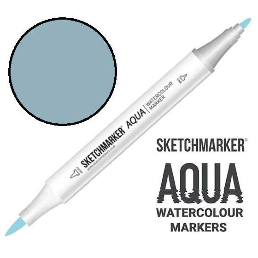 Маркер акварельний двосторонній SKETCHMARKER Aqua Pro Сірий крижаний, SMA-IG
