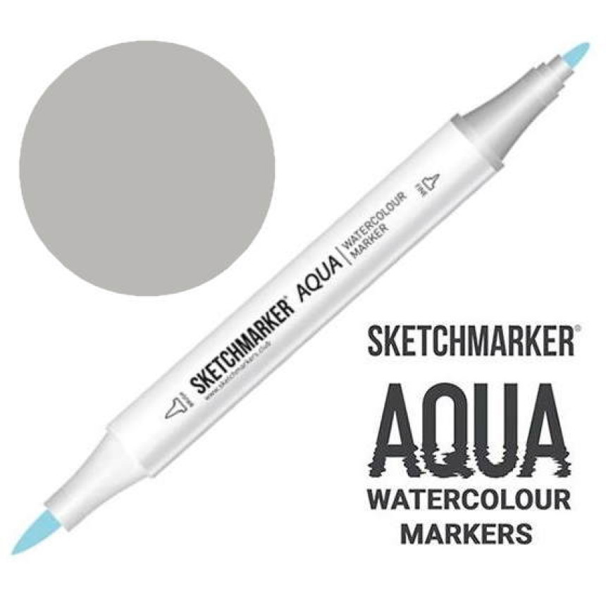 Маркер акварельний двосторонній SKETCHMARKER Aqua Pro Сірий мишиний, SMA-GMOUSE