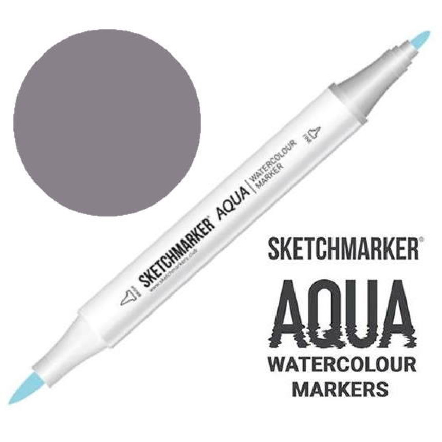 Маркер акварельний двосторонній SKETCHMARKER Aqua Pro Сірий простий, SMA-SGRAY