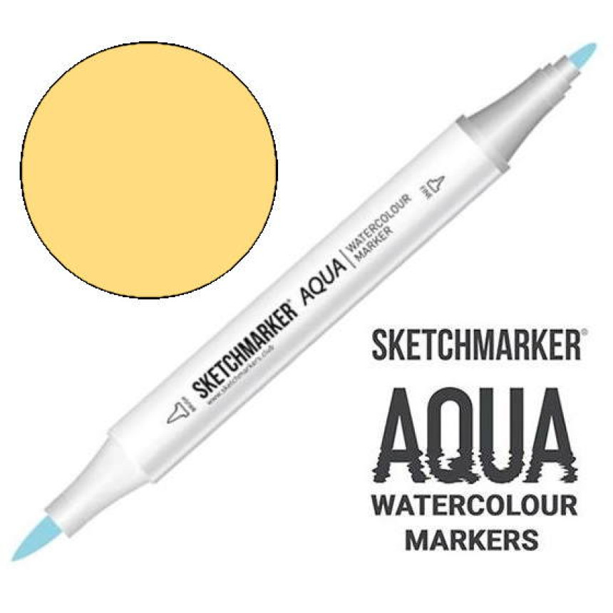 Маркер акварельный двухсторонний SKETCHMARKER Aqua Pro Шафрановый, SMA-SAFF