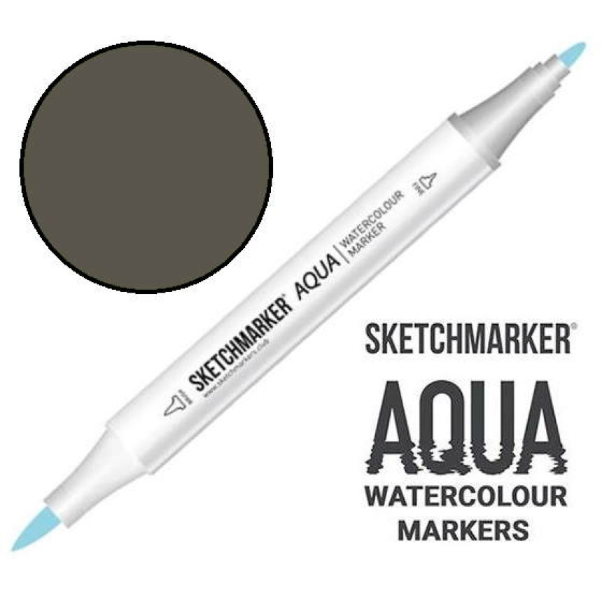 Маркер акварельний двосторонній SKETCHMARKER Aqua Pro Зелений прозорий, SMA-INV