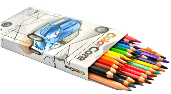 Олівці 24 кол. ColorCore шестигранні, 3100-24CB, Marco 1