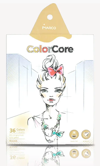 Олівці 36 кол. ColorCore круглі, 3130-36CB, Marco