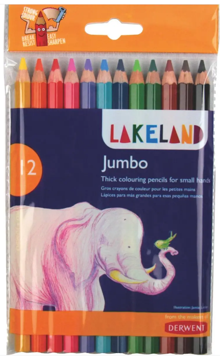 Набір олівців кольорових товстих "Lakeland JAMBO" 9,8мм, 12шт., блістер, D-33326