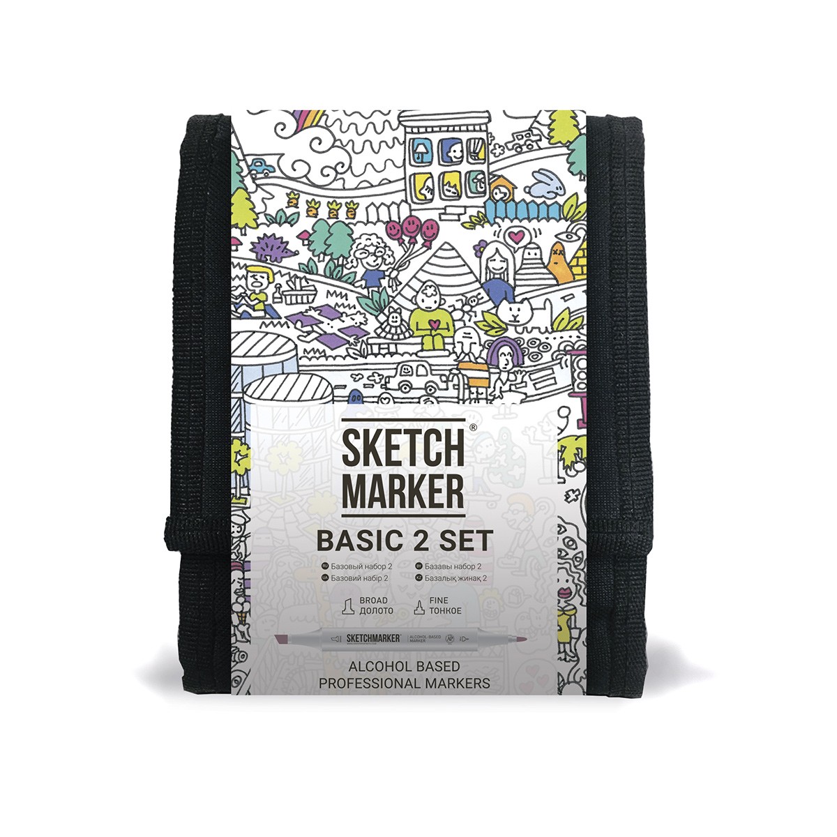 Набір маркерів SKETCHMARKER Basic 2/Базові відтінки 2, 12 шт, 12bas2