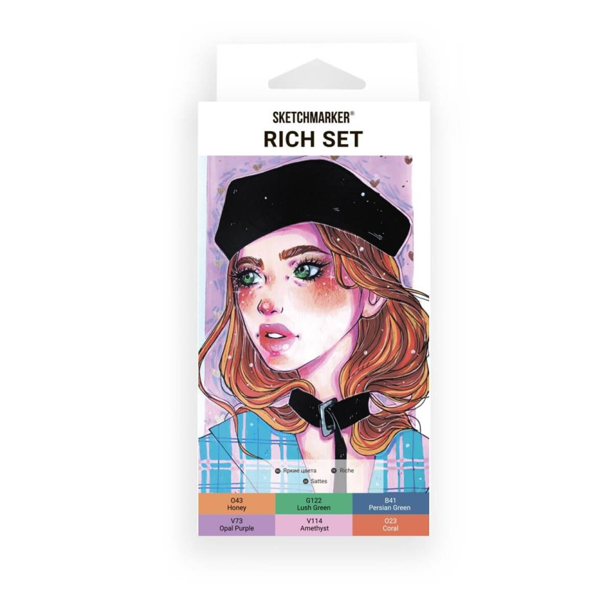Набор маркеров SketchMarker Rich, 6 шт, SM-6RICH