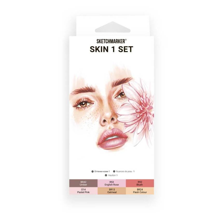 Набор маркеров SketchMarker Skin, 6 шт, SM-6SKIN1
