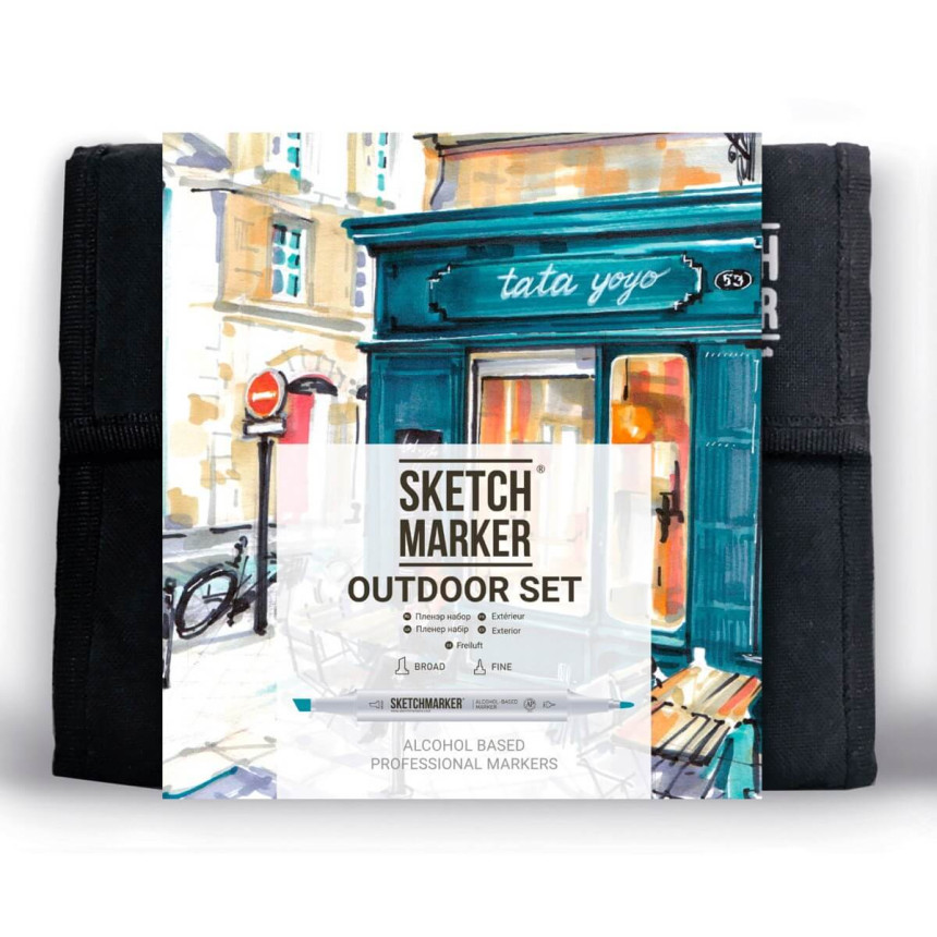 Набор маркеров SketchMarker Outdoor, 36 шт+сумка органайзер, SM-36OUTD
