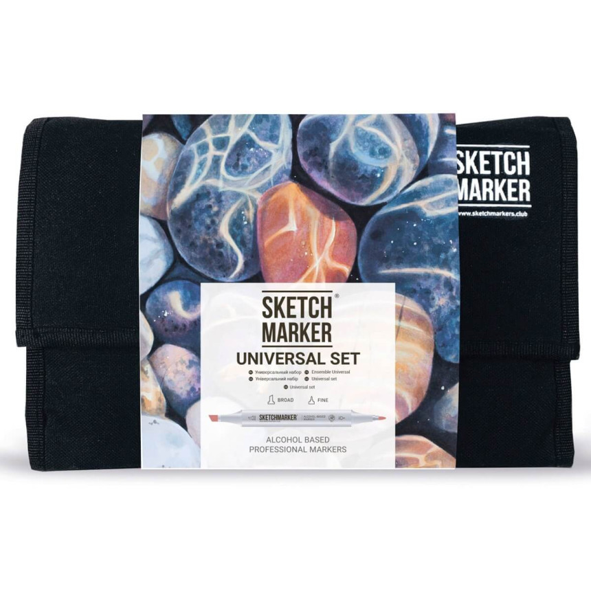 Набор маркеров SketchMarker Universal, 24 шт+сумка органайзер, SM-24UNI