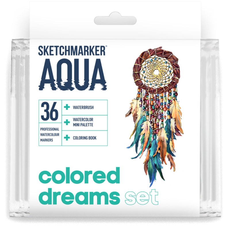 Набір маркерів акварельних SketchMarker Aqua Pro Colored Dreams, 36 кол, SMA-36CLDR