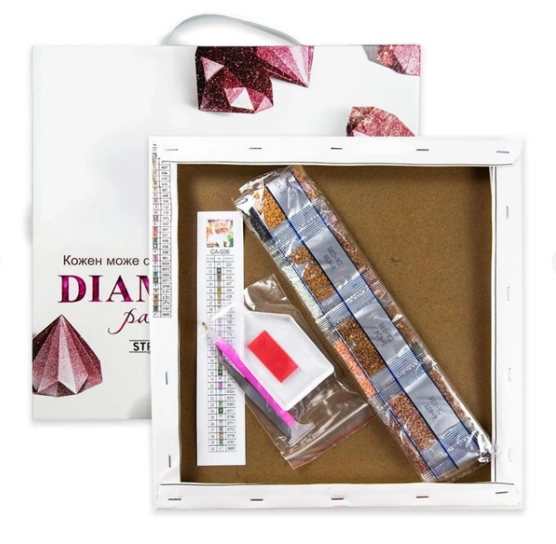 Outlet Набір з алмазною мозаїкою "Слониха с дитинчам" 30*40 см, HX211, ТМ "Strateg"/1007699 1