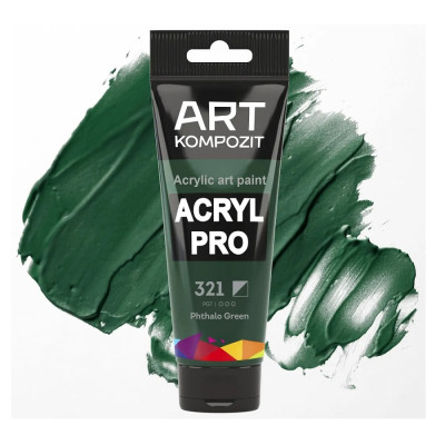 Краска акриловая ART Kompozit 321 зеленый ФЦ 0,075 л туба