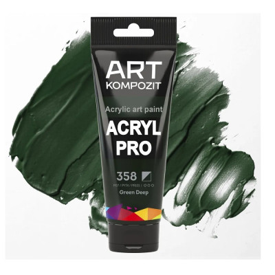 Краска акриловая ART Kompozit 358 зеленый темный 0,075 л туба