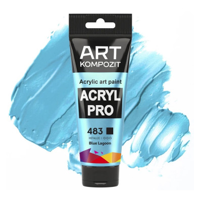 Краска акриловая ART Kompozit 483 голубая лагуна 0,075 л туба