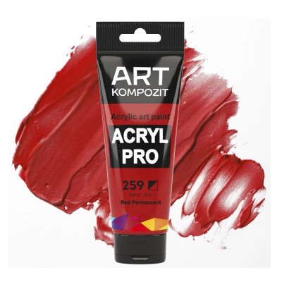Краска акриловая ART Kompozit 259 красный крепкий 0,075 л туба